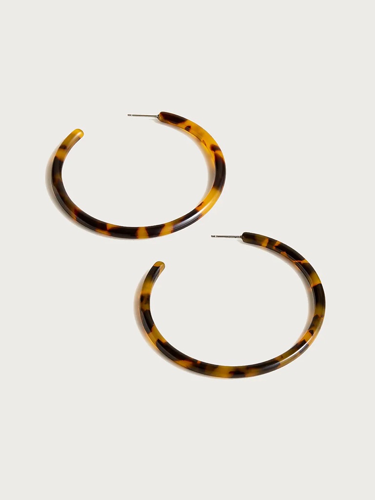 Nwot Jcrew Tortoiseshell Hoop Earrings - Women Jewelry